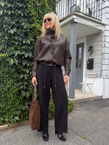 Very Chic Mock Neck Bomber Jacket | JK249