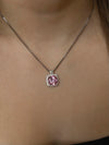 Belle Birthstone CZ Necklace | Silver
