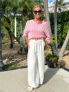 Italian Wide Leg Pant With Belt | PA265