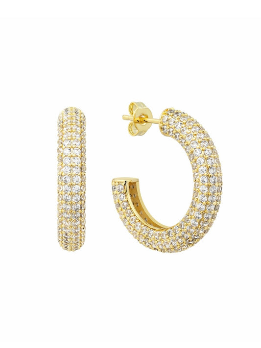 Frosted Hoop Earrings