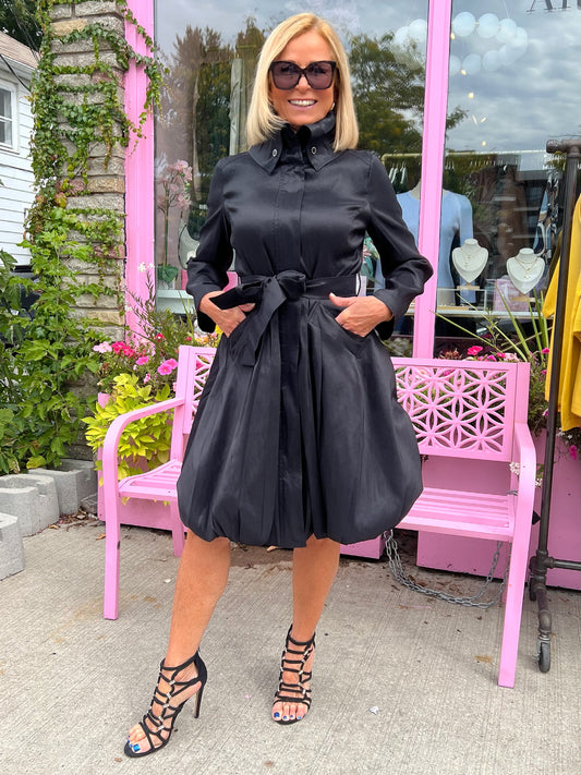 Gorgeous Belted Fit & Flare Balloon Coat | R313