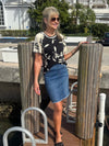 Pull-On Stretch Denim Skirt | SK220