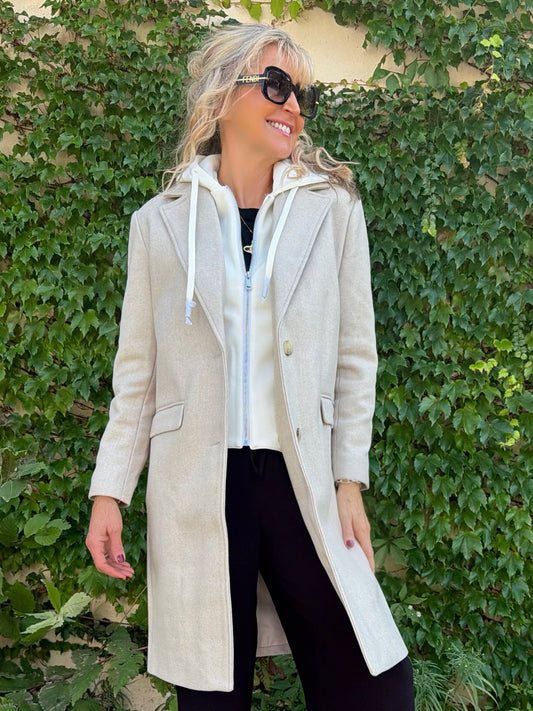 Our Fave Coat With Removable Fooler Hoodie | JK248