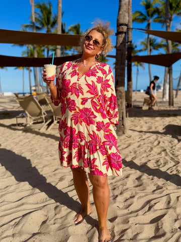 Palm Beach 3/4 Sleeve Dress | D223