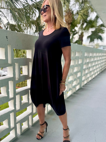 Stunning Handkerchief Hem Swing Dress | D231