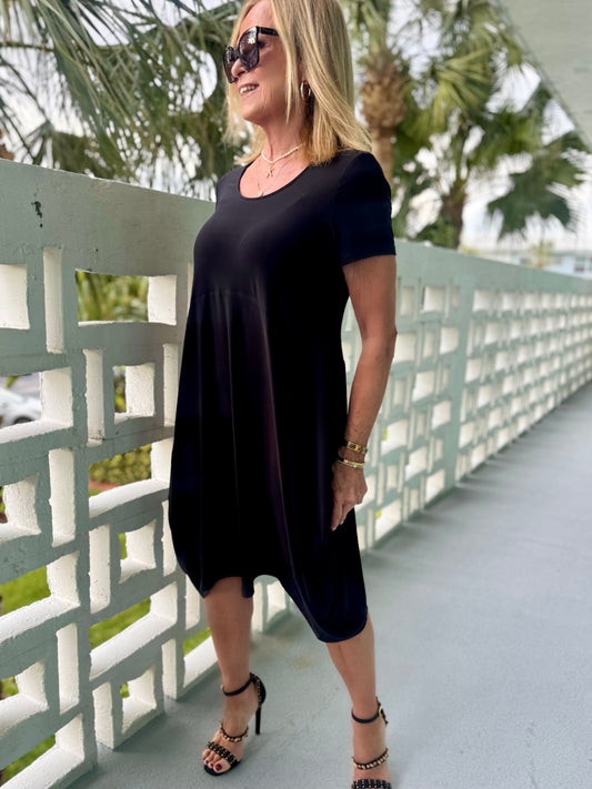 Stunning Handkerchief Hem Swing Dress | D231