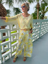 Italian Printed Pant With Belt | PA273