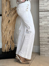 Classic White Wide Leg Pull-On Jean | R242