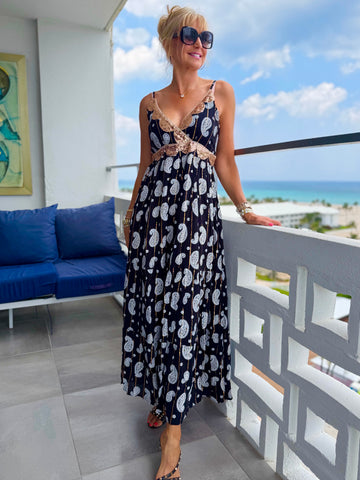 Stunning Maxi Dress With Sequin Detail | D245