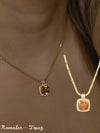 Belle Birthstone CZ Necklace | Gold