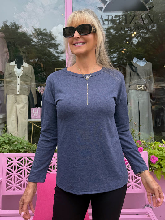 Beyond Basic Crewneck Long Sleeve Top | T357