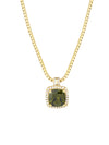 Belle Birthstone CZ Necklace | Gold