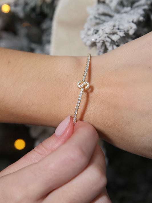 Initial Tennis Bracelet