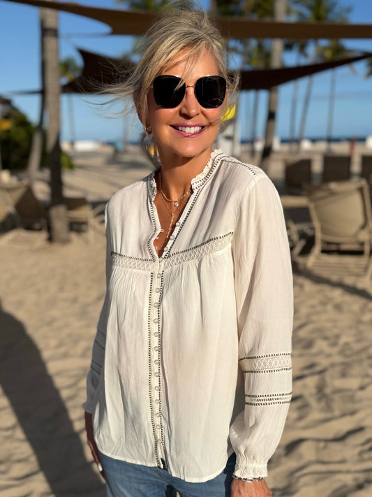 Cool Girl Button Front Blouse | T295