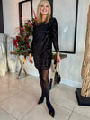 Sequin Velvet A-Line Dress | D203