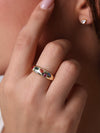 Luna Multi Stone Dome Ring