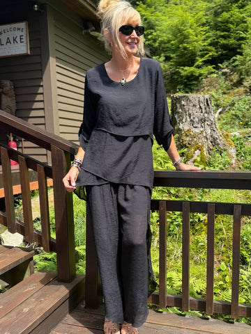 Breezy & Beautiful Layered Flow Pants | PA280