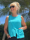 Airflow Front Slit Cami With Pocket | T337