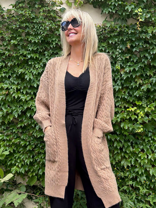 Cozy Cable Knit Cardi | C239