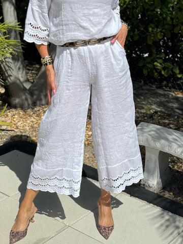 100% Linen Amore Italian Pants | PA266