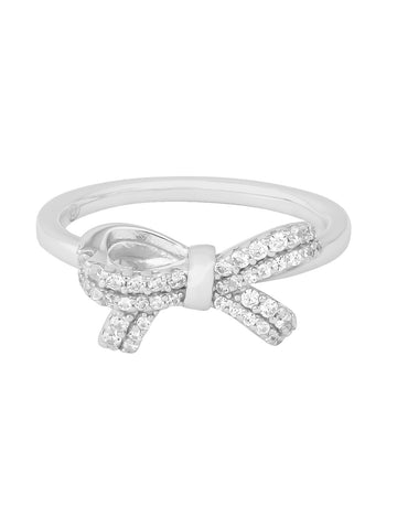 Bow Pavé CZ Ring