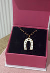 Horseshoe Luck CZ Pendant