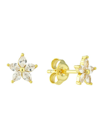 Star Flower Stud CZ Studs