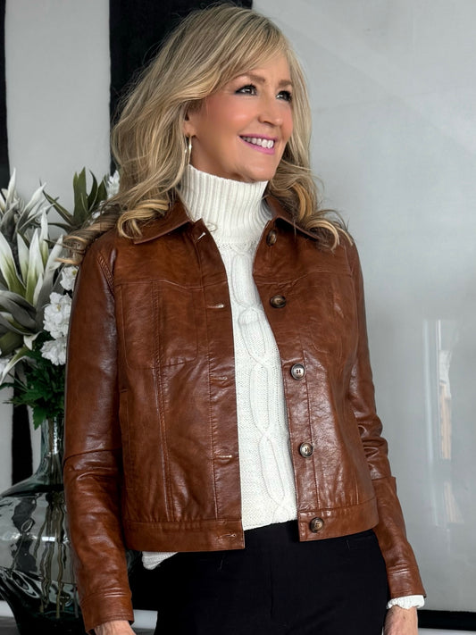 Vegan Leather Jacket | JK205