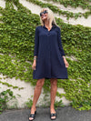 Airflow Perfect Dress/Cardi With Back Button Detail | D248