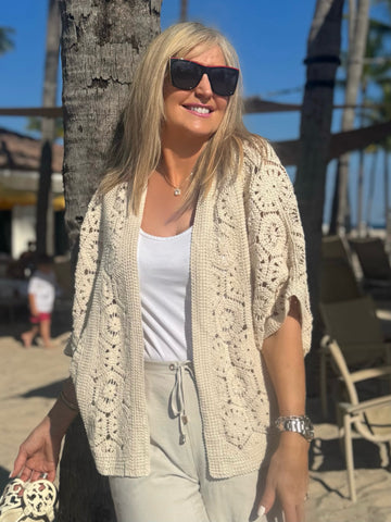 Open-Front Crochet Cardi | C223