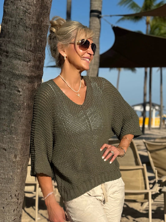 La Dolce Italian Knit Top | T276