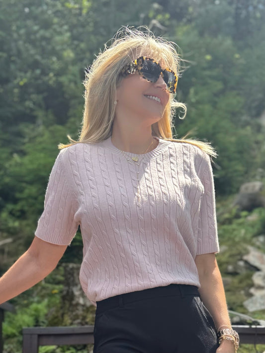 Feels Like Cashmere Cable Knit Crew Sweater | T208