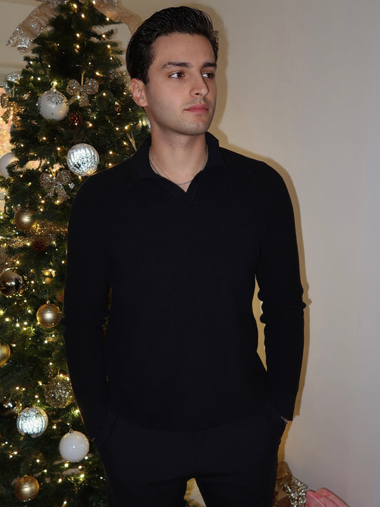 Johnny Collar Long Sleeve Top | M203