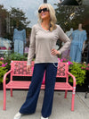 Wide Leg Pant With Removable Charm | JN223