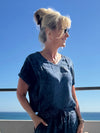 100% Linen Italian Perfect Tee | T231