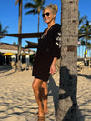 Beach Vibes Dress With Embroidery On Sleeves | D226