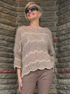 Italian Ultra-Soft Sweater With Scalloped Glitter Detail | SW255