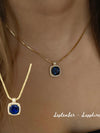 Belle Birthstone CZ Necklace | Gold