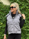 Quilted Puffer Vest With Removable Hood | V201