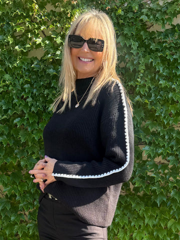 Cozy Contrast Knit Sweater | SW202