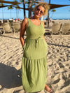 Sleeveless Boat Neck Maxi Dress | D212