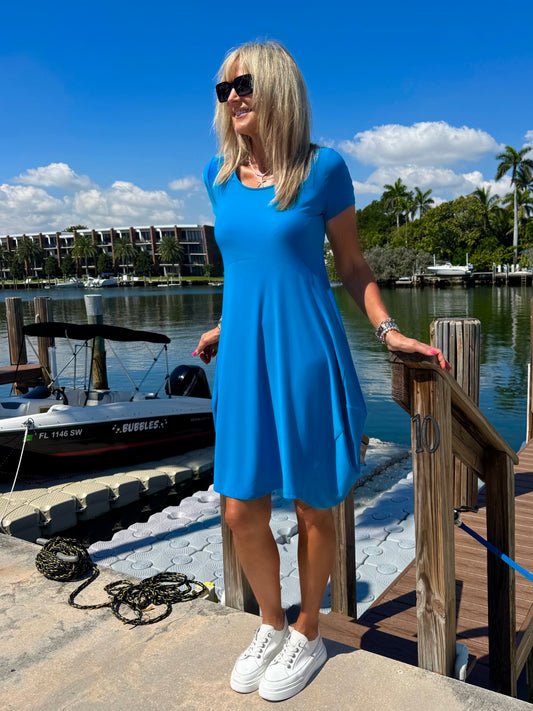 Stunning Handkerchief Hem Swing Dress | D231