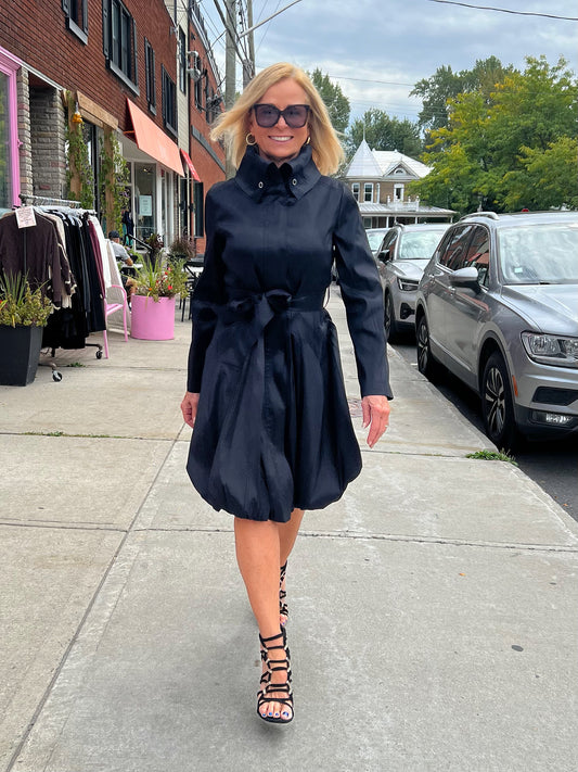 Gorgeous Belted Fit & Flare Balloon Coat | R313