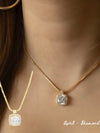 Belle Birthstone CZ Necklace | Gold