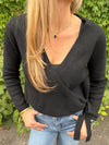 Cute Vibes Wrap Top With Bow | T371