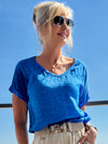 100% Linen Italian Perfect Tee | T231