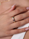Luna Multi Stone Dome Ring