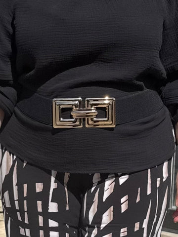 Double Square Fashion Stretch Belt | BLT116