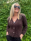 Luxurious Eyelash Cardi With Decorative Buttons | C204