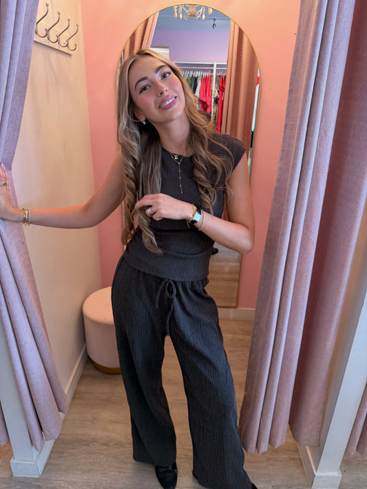 The Textured Wide Leg Pant | PA262